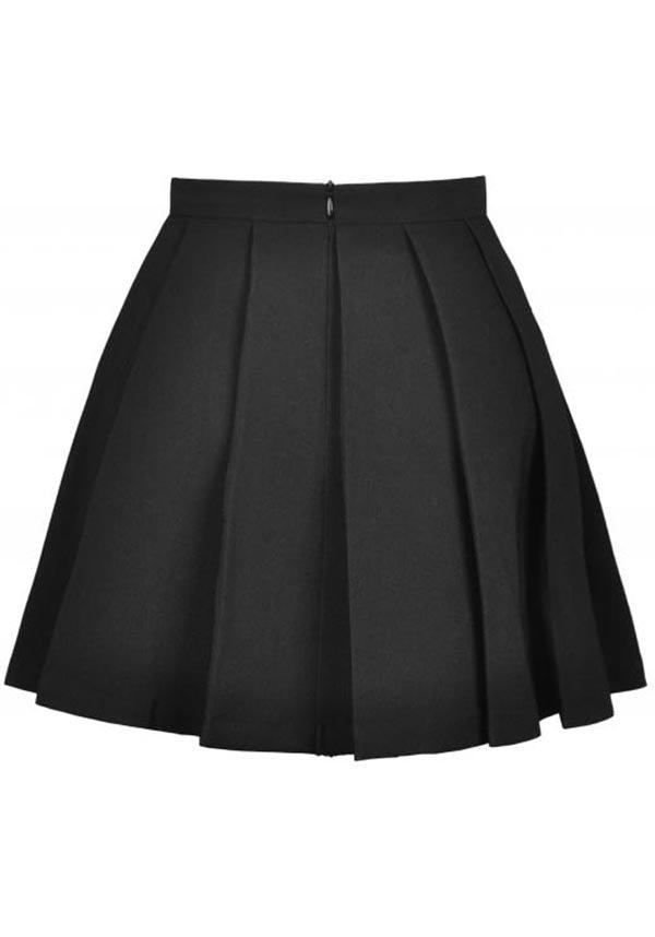 Visceral Grungy Gothic Pleated Lace-Up Skirt