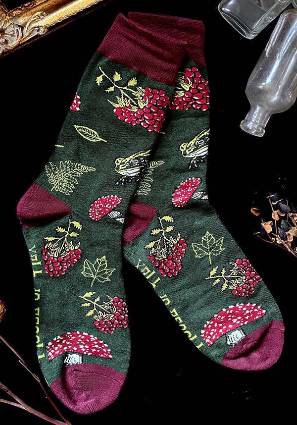 Forest Dweller Cottagecore Style Socks - Ideal Cozy Socks for Fall and Witchy Outfits