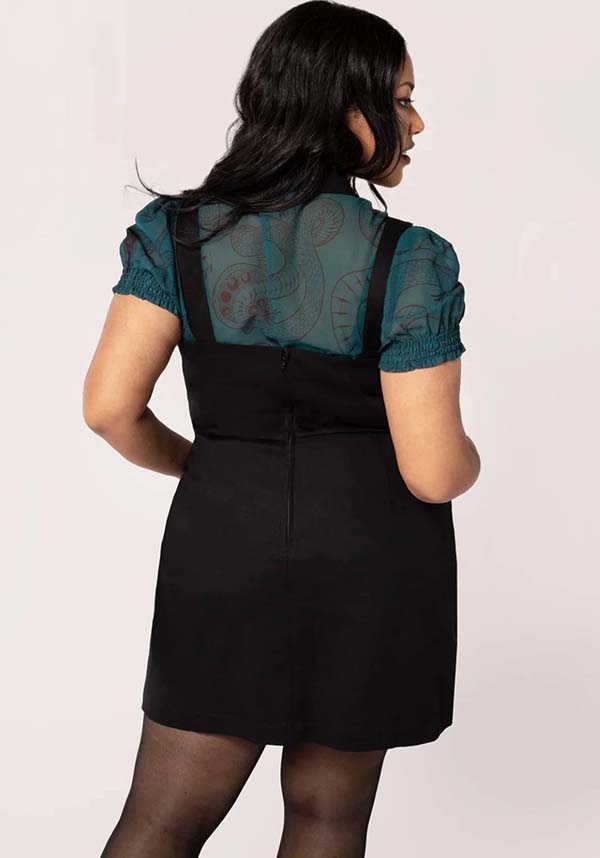 Hell Bunny Venom Black Mini Dress for Gothic Style Enthusiasts