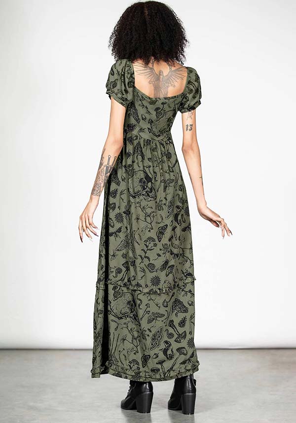 Forestine Women's Maxi Dress with Cottage Core Pattern