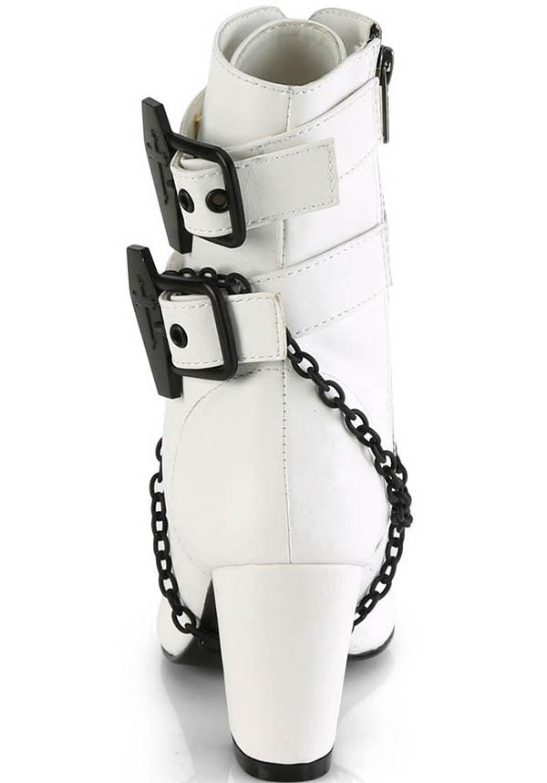 VIVIKA-128 White Matte Ankle Boots - Preorder Now