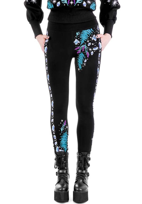 Embroidered Enchanted Forest Comfortable Sweatpants for Magic Lovers