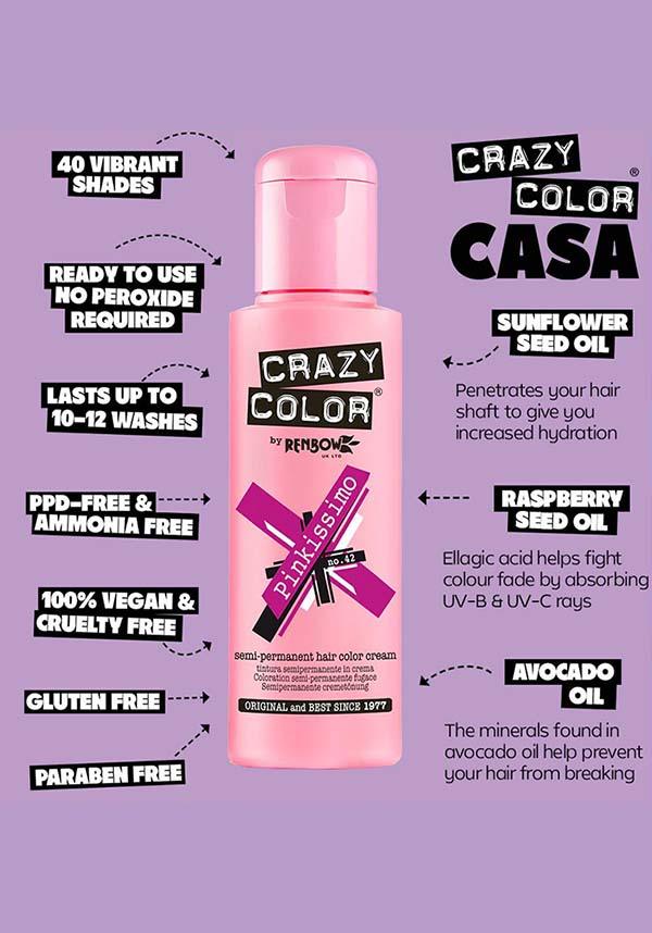 Crazy Colour Semi - permanent Fire Red Hair Colour