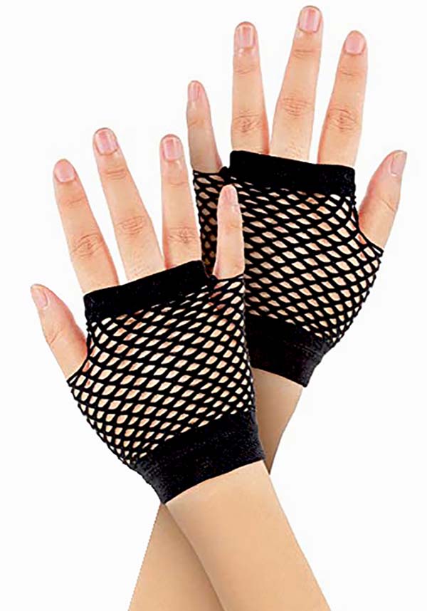 Courtney Fingerless Fishnet Gloves - Ideal for Fashion and Special Occasions