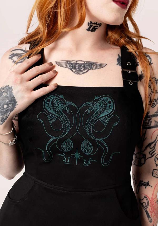 Hell Bunny Venom Black Mini Dress for Gothic Style Enthusiasts