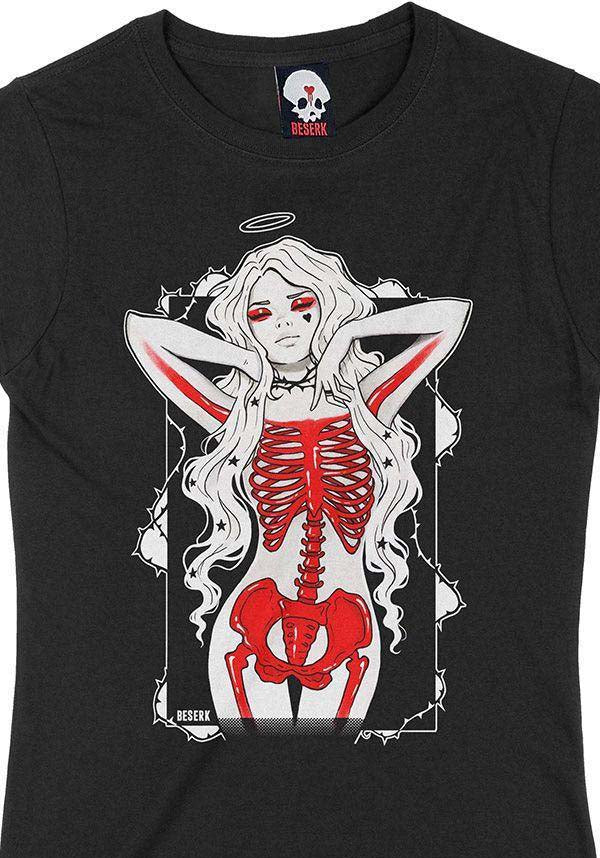 Fitted Ladies T-Shirt - To The End with Haunting Beauty