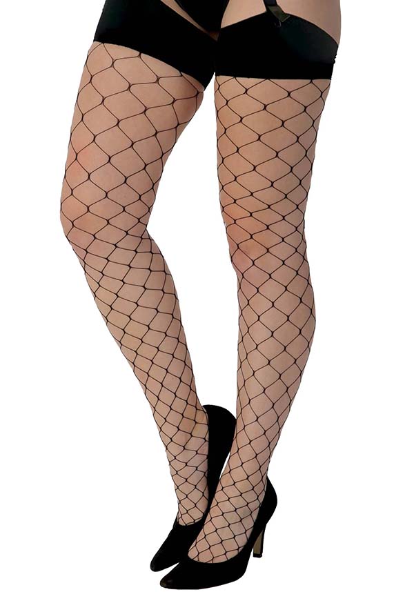 Extra Large Fashionable Fishnet Stockings for Various Occasions