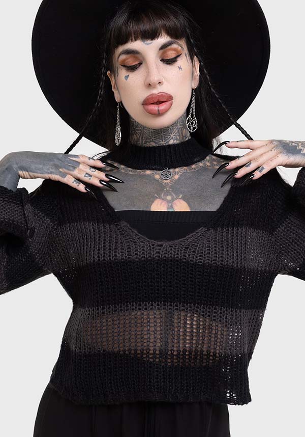 Soft and Stylish Cruel Conscience Knit Sweater with Unique Design