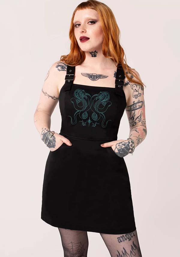 Hell Bunny Venom Black Mini Dress for Gothic Style Enthusiasts