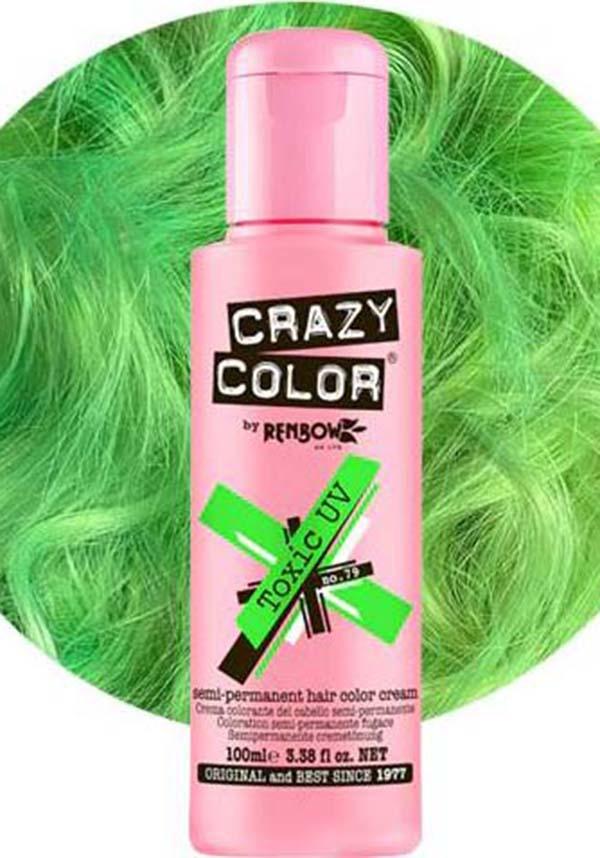 Toxic UV Semi - permanent Ultra Glowing Green Hair Colour for Bold Stylists