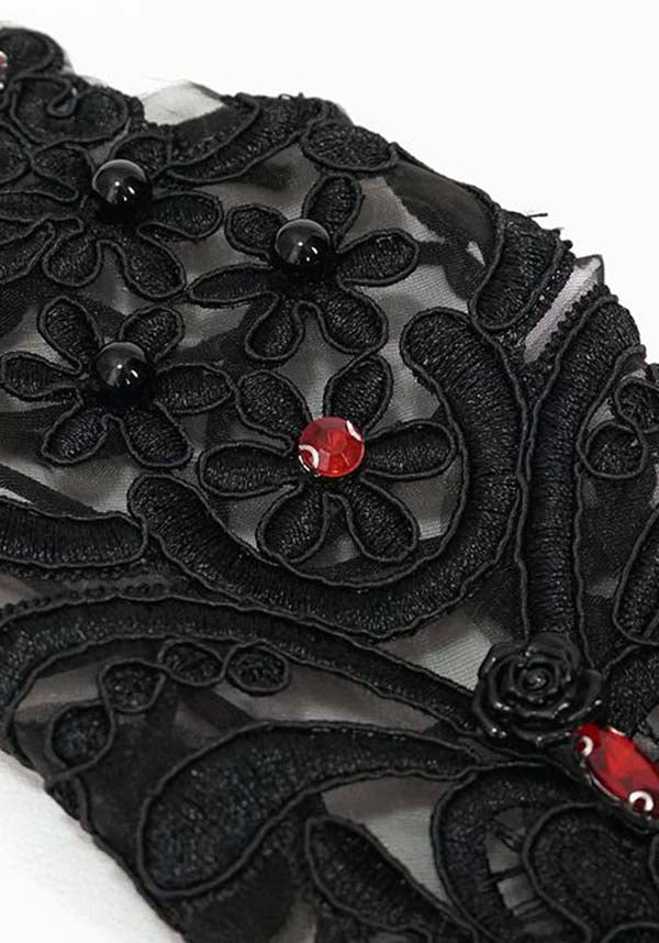 Countess Elegant Lace Gloves for a Striking Look