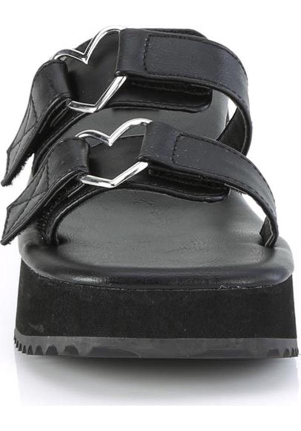 Black Vegan Leather FLIP-12 Slide Sandals - Preorder Now
