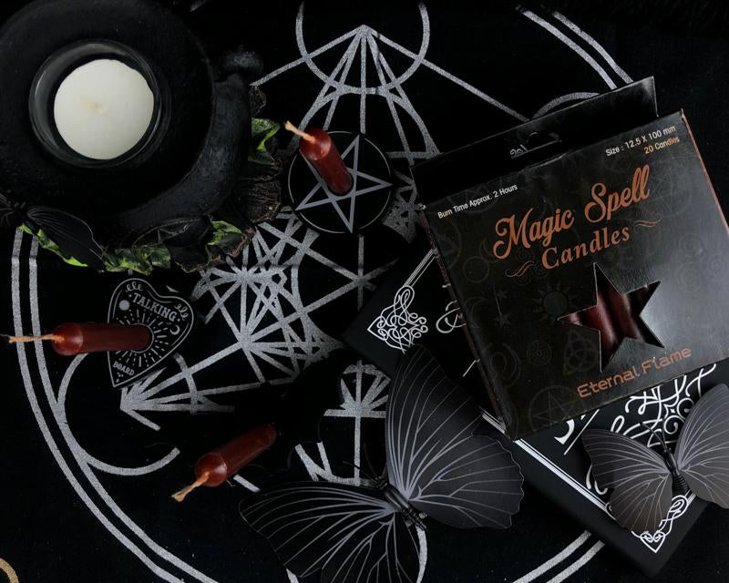 Brown Eternal Flame Magic Spell Candles for Rituals and Decor