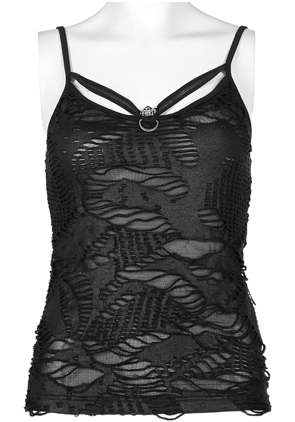 Punk Rave Vira Distressed Women's Fashionable Knitted Top