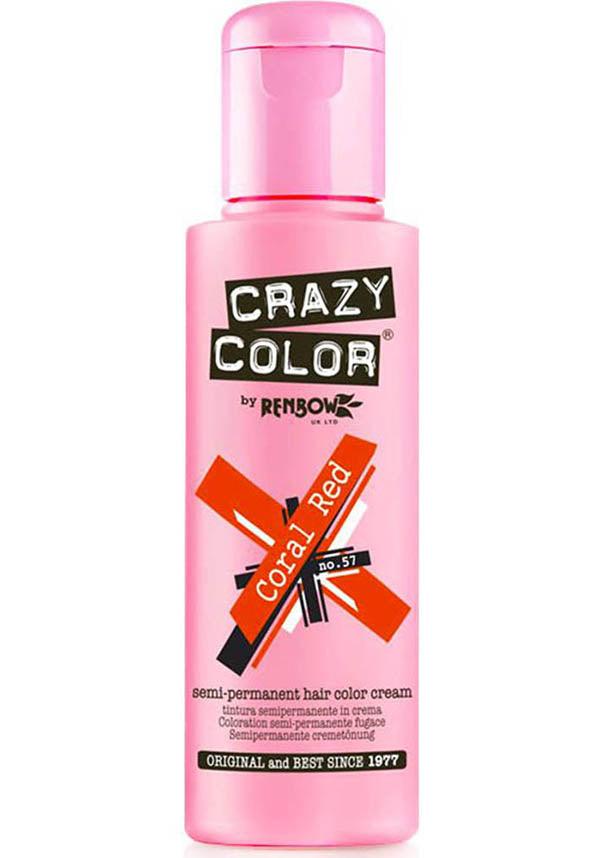 Coral Red Semi - permanent Hair Colour for Pale to Platinum Blonde Hair
