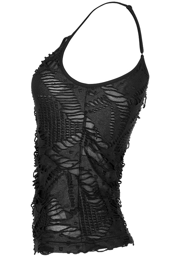 Punk Rave Vira Distressed Women's Fashionable Knitted Top