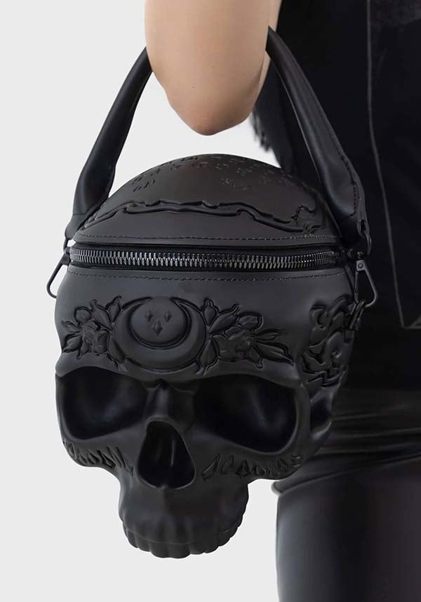 Spooky Contact The Dead Skull Design Handbag for Unique Fashion Lovers