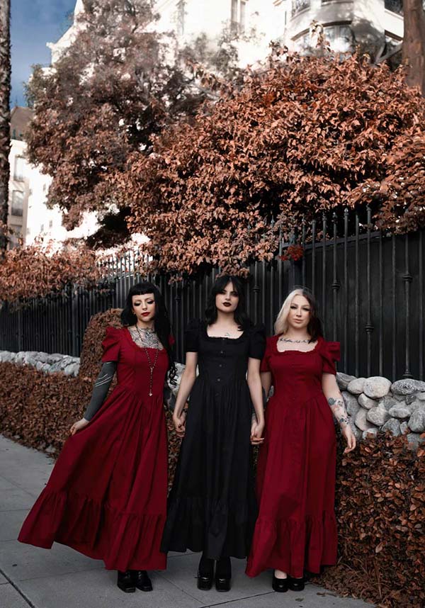 Lively Ghosts' Gothic Charm Chateau De Shadows Dress
