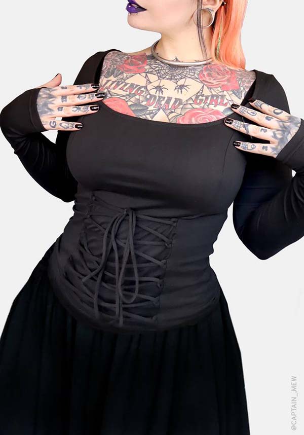 Viper Women's Long Sleeve Gothic Top - A Comfy and Cute Wardrobe Essential