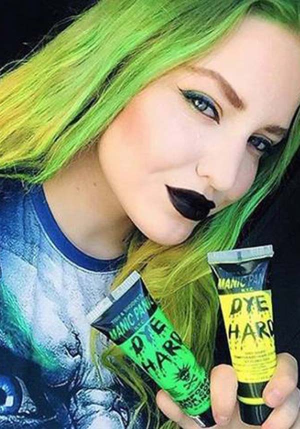 Electric Banana Temporary Hair Colour Styling Gel - Neon Glow Under Black Light