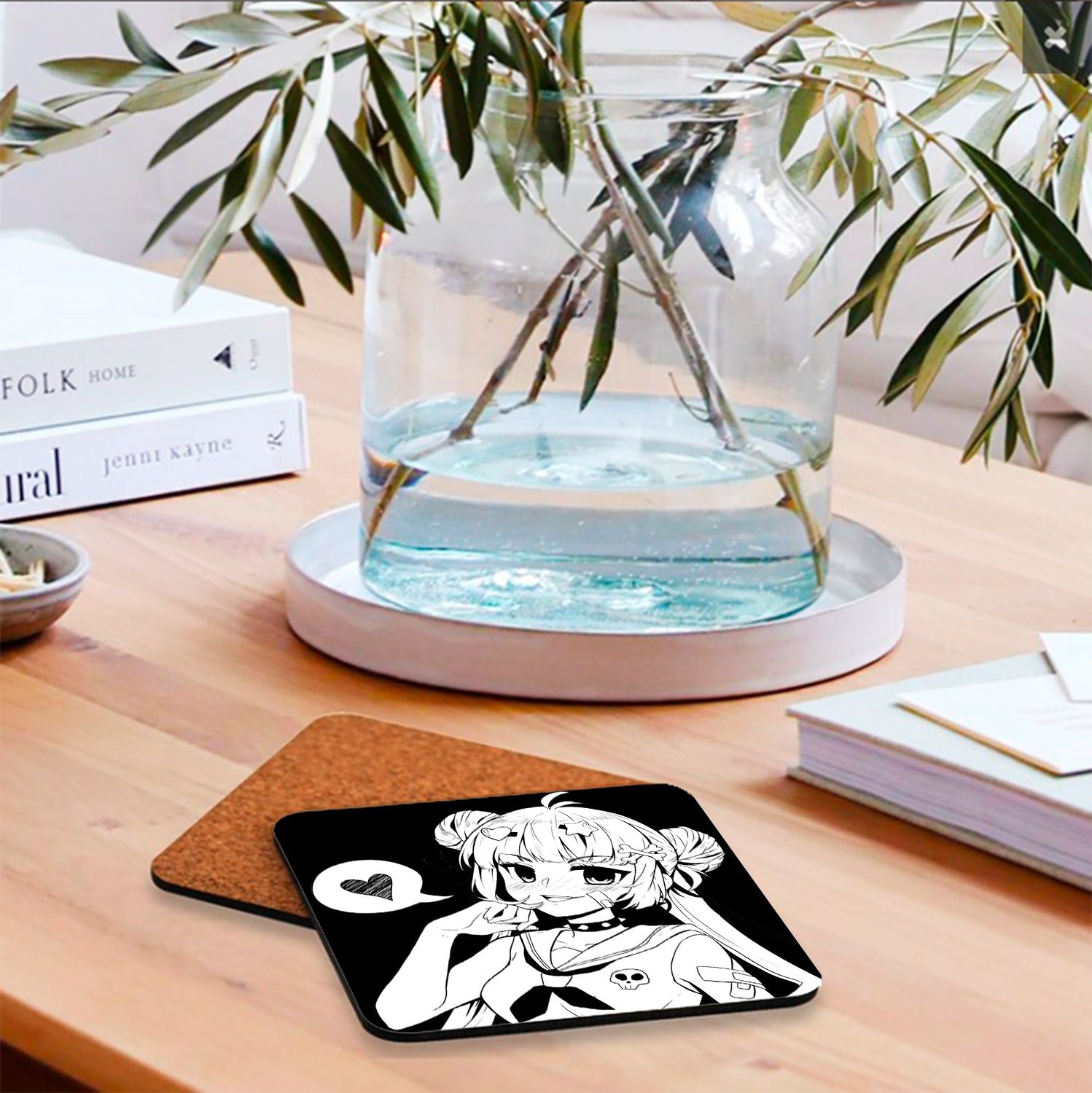 Pastel Pixie's Adorable Usagi Cork Coasters - Set of 6