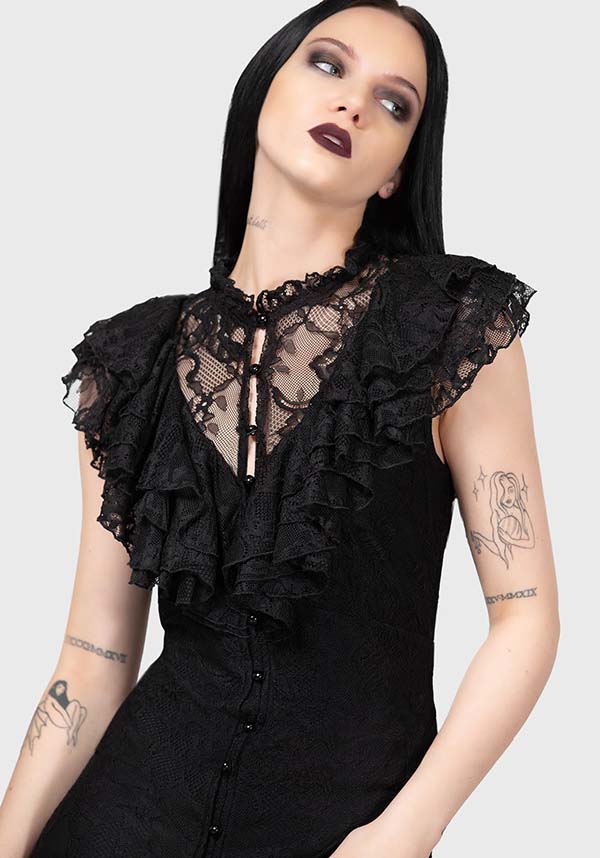 Maxi Dress for Vampire's Ball: Soft Stretch Lace Style