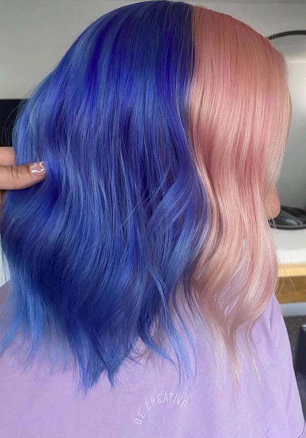 Violette Semi - permanent Electric Purple Hair Colour for Pre - lightened to Light Brown Hair