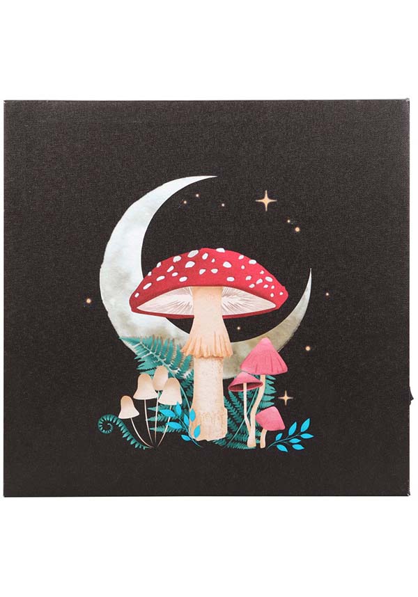 Enchanting Forest Mushroom LED Light-Up Canvas Plaque