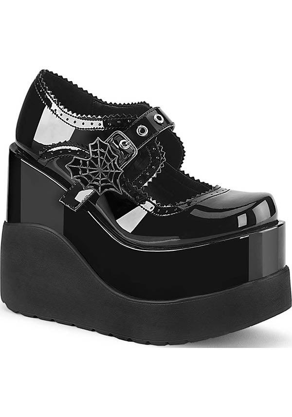VOID-38 Black Patent Platform Shoes - Preorder Available