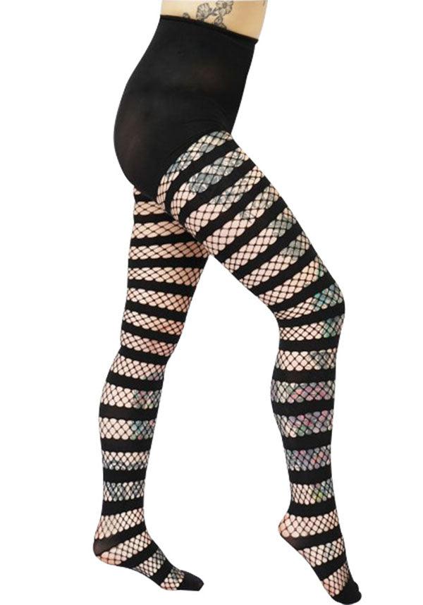 Classy Opaque Stripe Fishnet Tights for Any Outfit