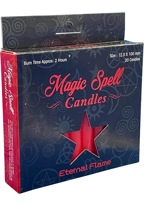 Red Eternal Flame Magic Spell Candles for Rituals and Decor
