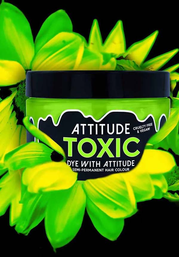 Attitude Semi - permanent Hair Colour - Toxic Neon UV Green