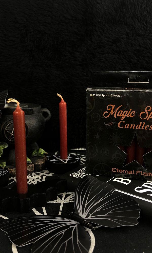 Brown Eternal Flame Magic Spell Candles for Rituals and Decor