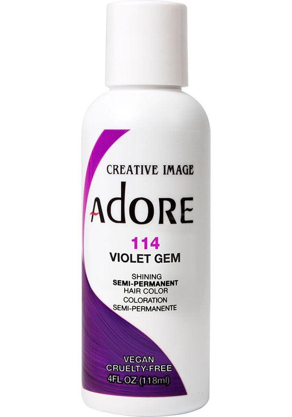 Adore Violet Gem Semi - Permanent Hair Colour with Natural Ingredients