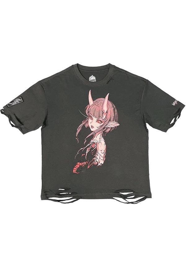 Grey Chrysalis Design T-Shirt from the 'Haunted Hallucinogens' Collection