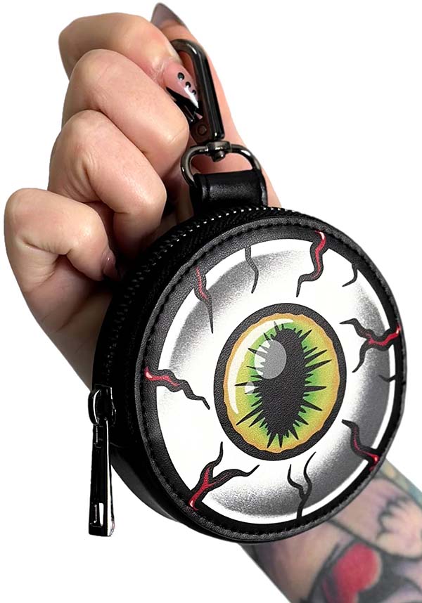 Foxblood Eyeball Design Small Coin Wallet - A Signature Collection Accessory