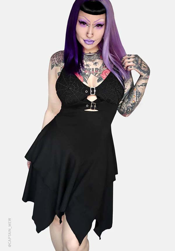 Venom Themed Mini Bodycon Dress - A Perfect Addition for Hot Goth Summer