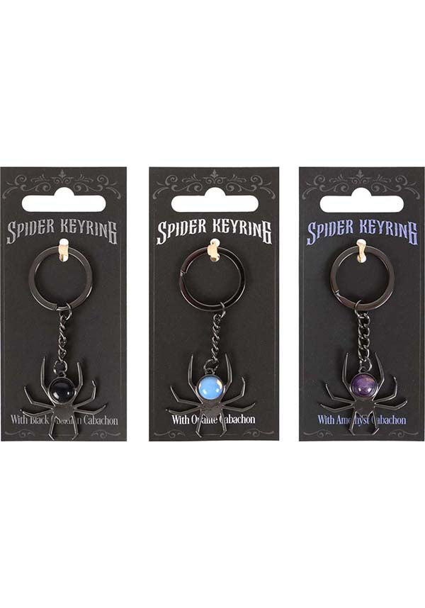 Exquisite Crystal Spider Keyring - Ideal for Gothic Gifts