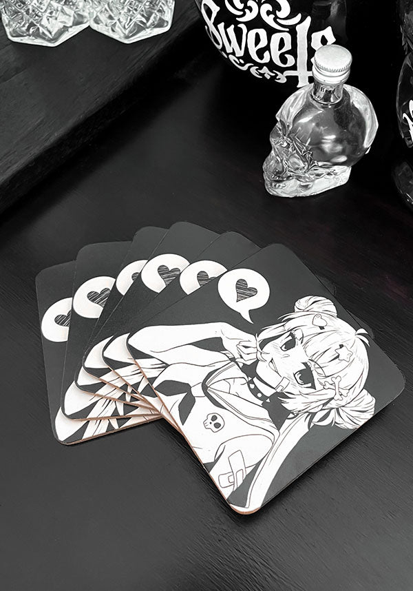 Pastel Pixie's Adorable Usagi Cork Coasters - Set of 6