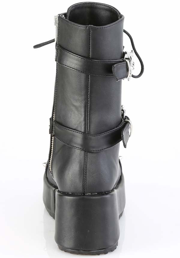 PREORDER: Black Demonia CUBBY-54 Platform Ankle Boots