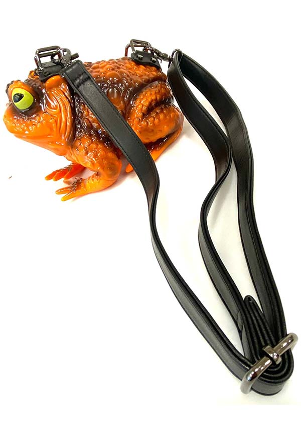 Windy Willow Glossy Orange Toad Design Handbag for Fashion Enthusiasts