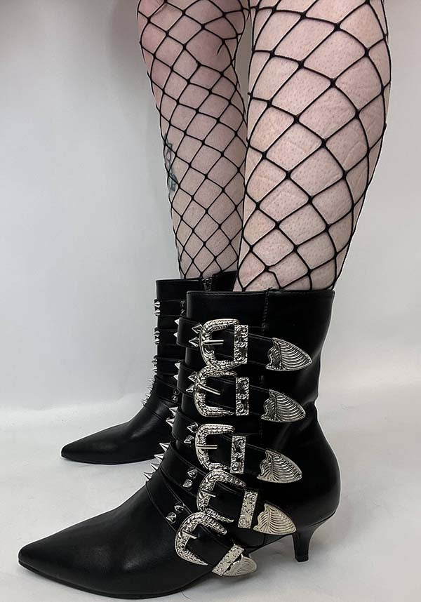 Summer Must-Have Traitor Zone Spiked Heeled Punk Boots