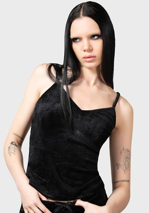 Eternal Super Soft Stretchable Sleeper Vest with Spiderweb Print
