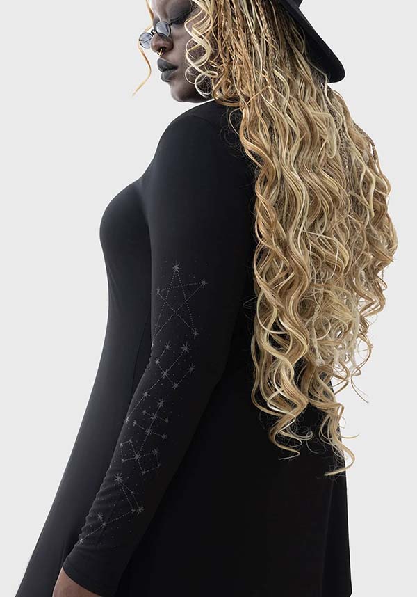Crescent Doom Star - Inspired Midi Dress