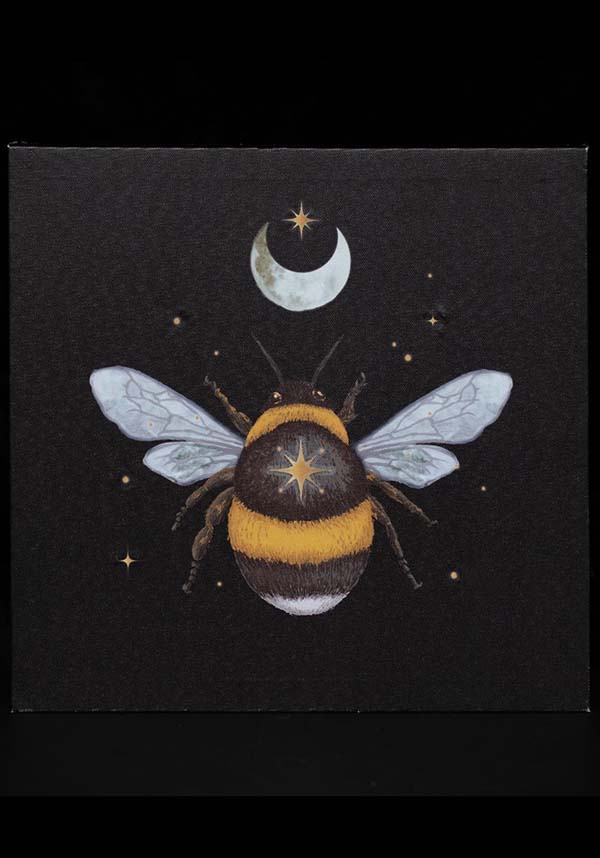 Forest Bee LED Lit Canvas Wall Plaque for a Mystical Home Decor