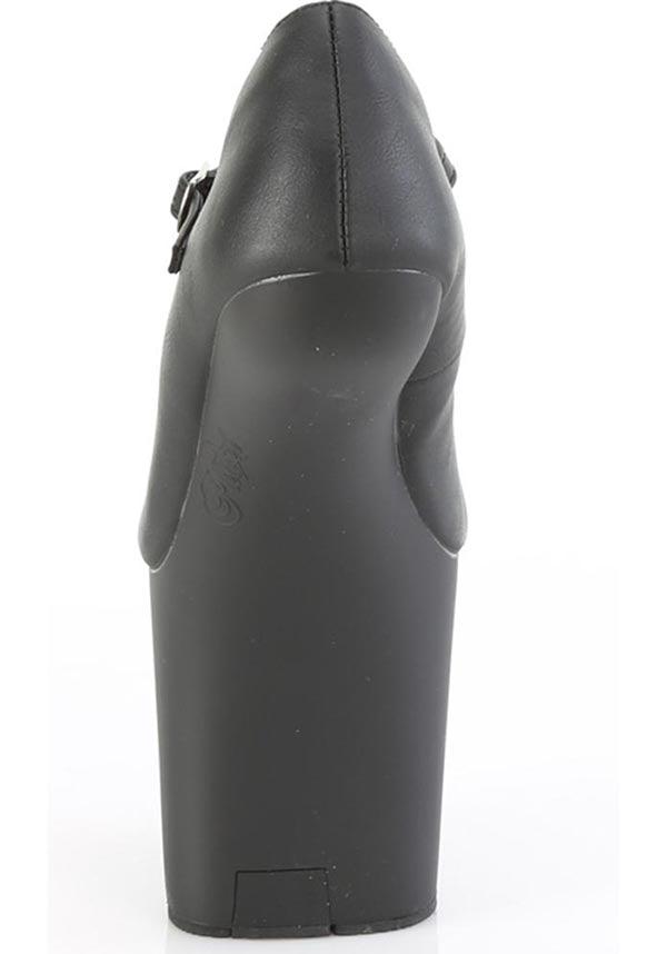 PREORDER! CRAZE-880 Platform Heels in Black Faux Leather