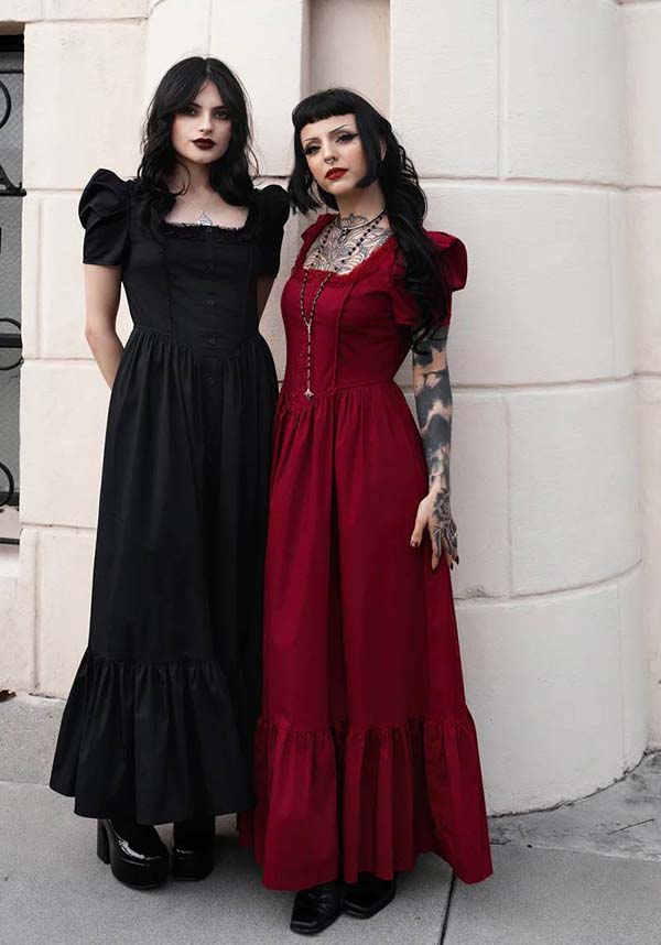 Lively Ghosts' Gothic Charm Chateau De Shadows Dress