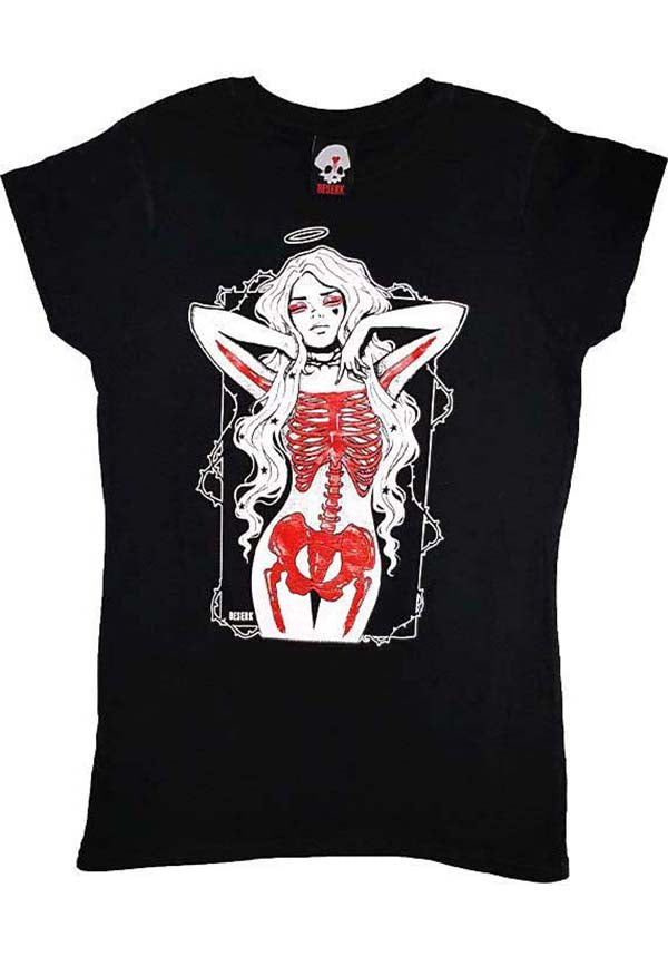 Fitted Ladies T-Shirt - To The End with Haunting Beauty