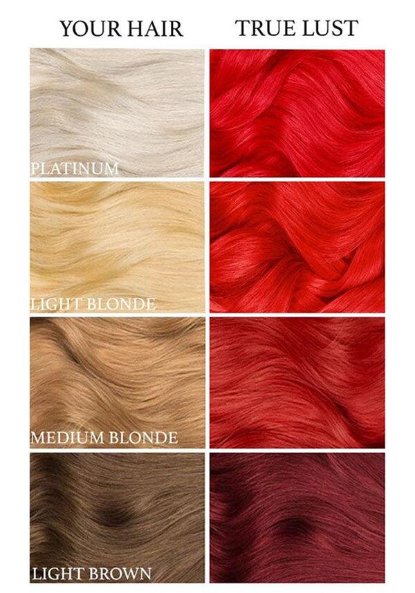 True Lust Semi - Permanent Vegan Hair Dye with Vibrant Red Shade