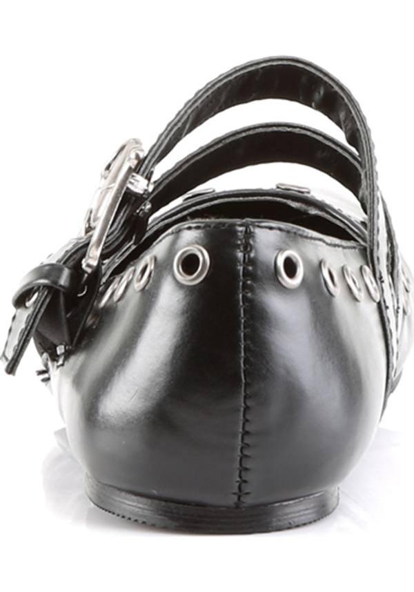 Pre - order Black DAISY - 03 Ballet Flats with Unique Design